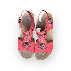 Women's Dansko Red Studded Leather Heels size 39